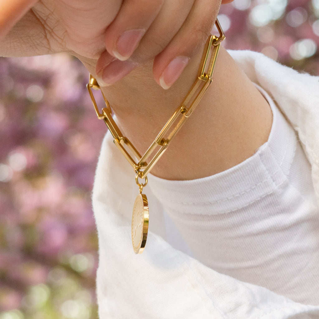SHINE FOR PALESTINE CHAIN LINK BRACELET