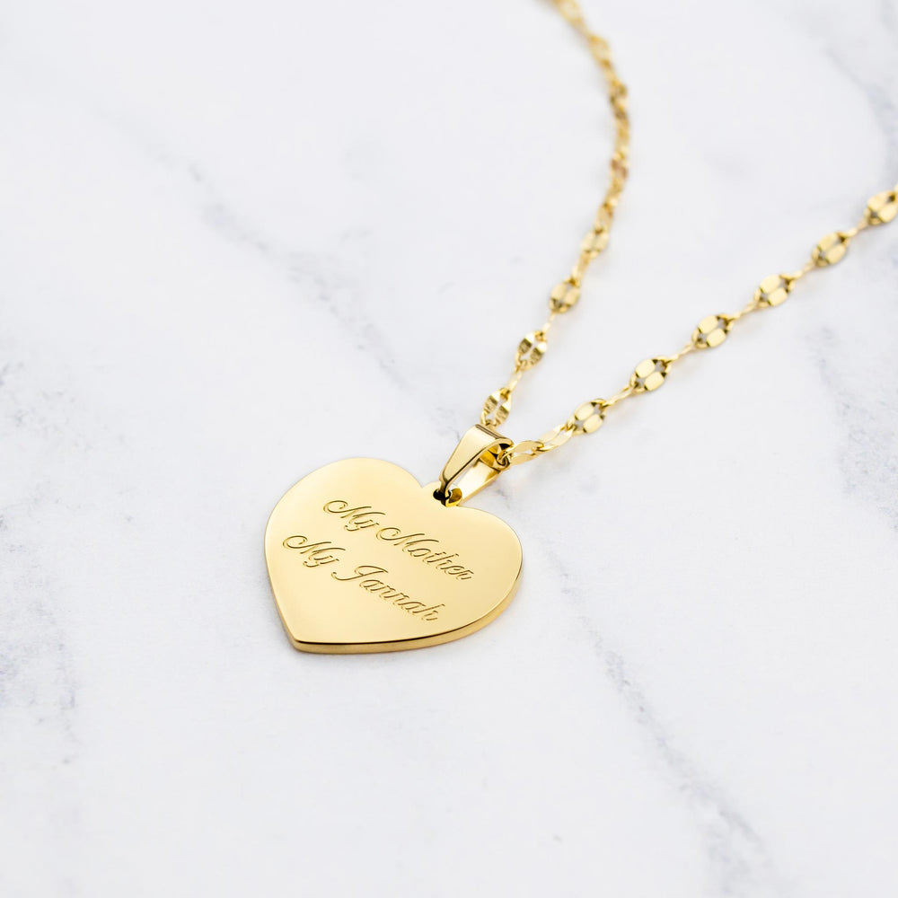 My Mother My Jannah engraved 18K Gold Plated Necklace