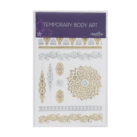 METALLIC BODY ART - ETHNIC DESIGN